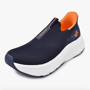 JACKSHIBO Mens Slip-In Wide Toe Box Arch Support Walking Sneakers Navy Size 9